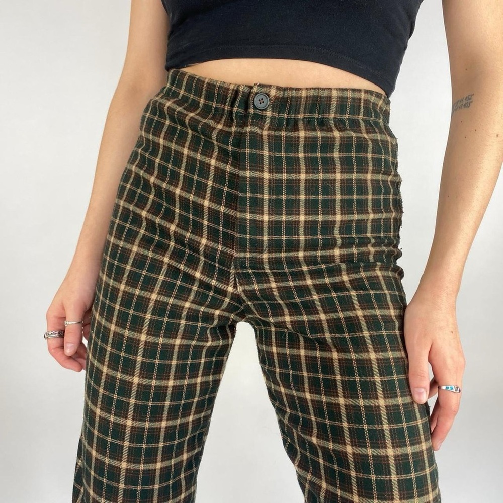 Brandy Melville brown plaid pants